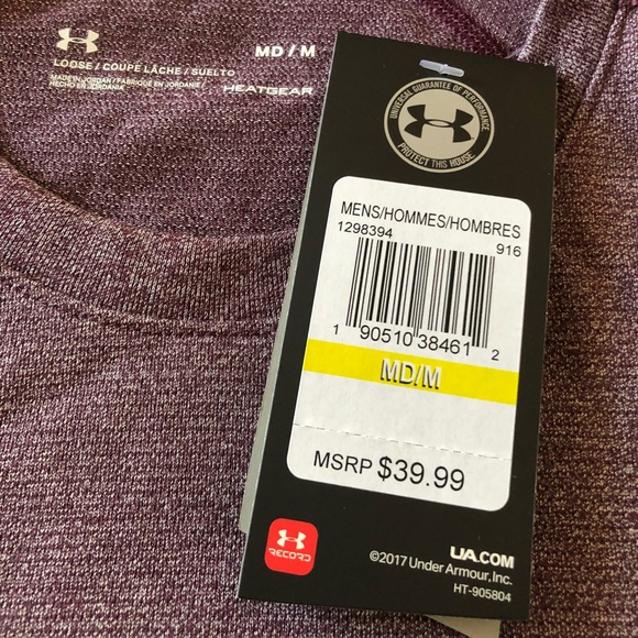MEN’S UNDER ARMOUR HEAT GEAR ATHLETIC SHIRT - Picture 2 of 4